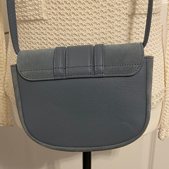 See By Chloe Hana Leather and Suede Crossbody Bag in Stormy Sky - Picture 8 of 14